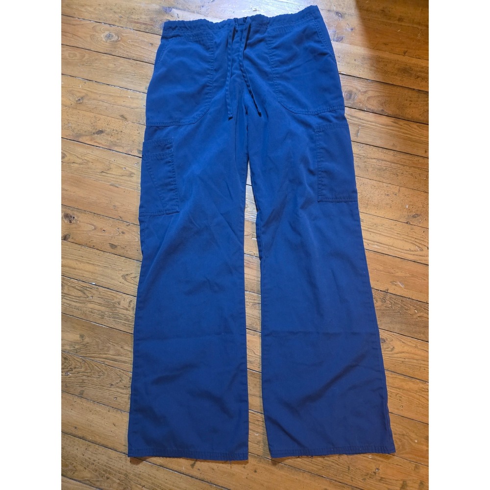 Scrubstar Navy Blue Cargo Scrub Pants Womens Small Elastic Waist RN 93643